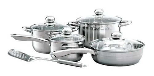 Batería De Cocina Acero Inoxidable 9 Piezas