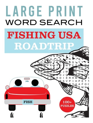 Libro Large Print Word Search: Fishing Usa Roadtrip - Des...