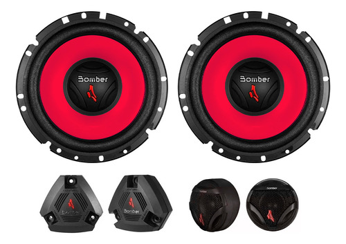 Kit Duas Vias Two Way Bomber 6 Upgrade 4 Ohms 120 Watts Rms