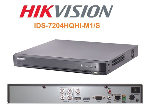 Ids-7204huhi-m1/s Hikvision Dvr 4ch Audio Coaxitron 8mpx 4k