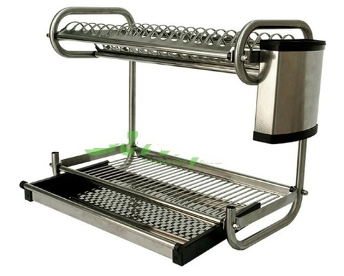 Escurridor De Platos Fregadero 2 Niveles Acero Inoxidable