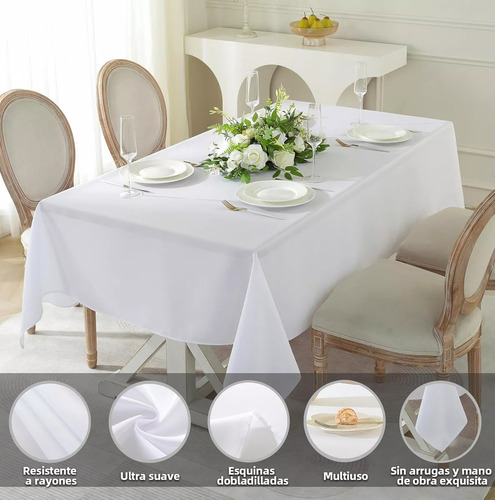 Mantel Rectangular Eventos Tablon Mesa 3 X 1.5 Mts 2 Pzs