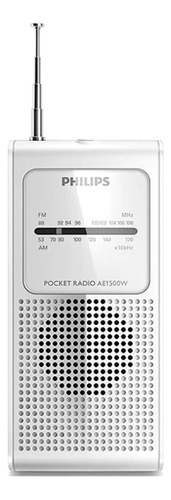 Radio Portátil Philips Ae1500 Am/fm De Bolsillo Blanco