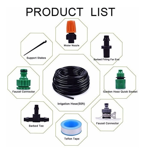 Kit De Riego Sistema Automático Por Goteo/aspersor 25m