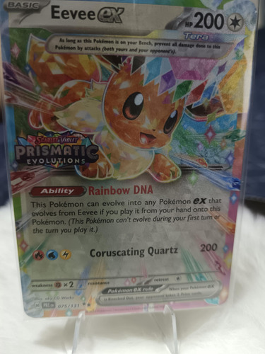 Tarjeta Pokemon Eevee Ex 075/131 Ur Ultra Prismatic (Usado)