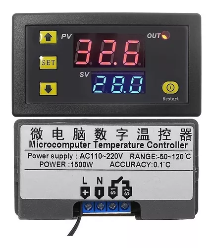 hipocresía Bocadillo Lluvioso Control Digital Temperatura W3230 Industrial Incubadora 110v