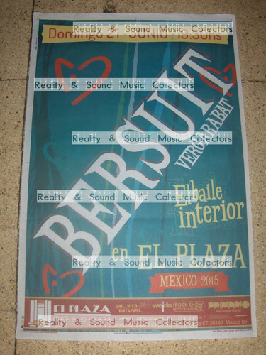 Bersuit Vergarabat Poster Plaza Condesa 2015 De Coleccion (Usado)