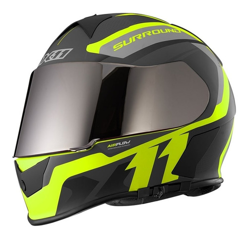 Capacete Moto X11 Lançamento 2021 Revo Pro Surround Neon 