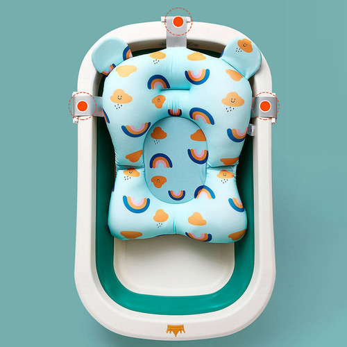 Cojín Flotante Para Bañera De Bebé Y Niños, Azul Azul