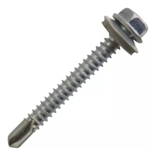 Tornillo De Techo Chapa C/ Mecha 100 Unidades 25mm X6,3mm 