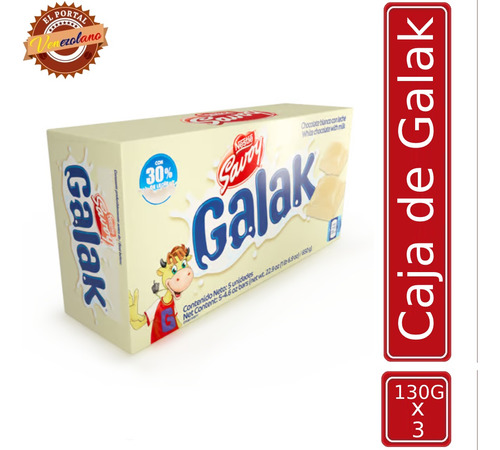 Chocolate Galak  130 G  X 5 - Kg a $615