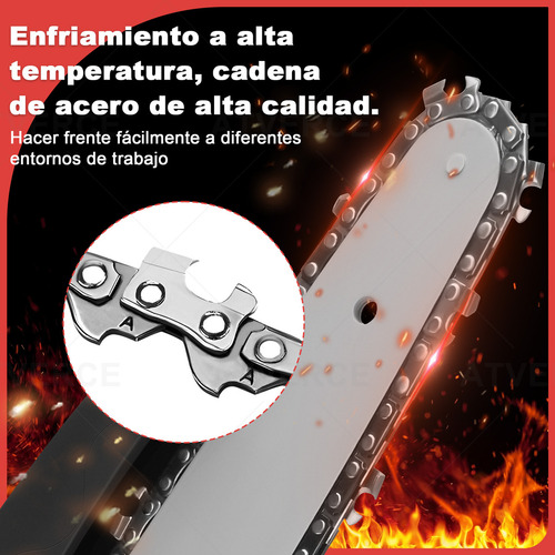 Atverce Mini Motosierra Eléctrica Inalámbrico Podar 6in Atverce 2 *1300mah battery *3Chain