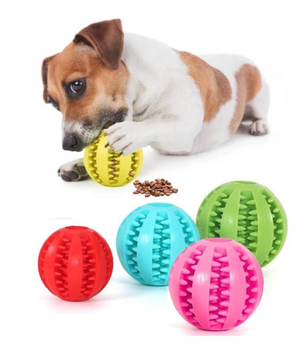 Imagen 1 de 10 de Pelota De Goma Tpr Limpia Dientes Para Perro 5 Cm