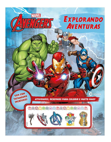 Livro Culturama Explorando Aventuras Vingadores C Tatuagens