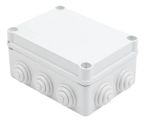 Caja Conexiones Gabinete 15 X 11 X 7 Cm Exterior 10 Entradas Color Blanco