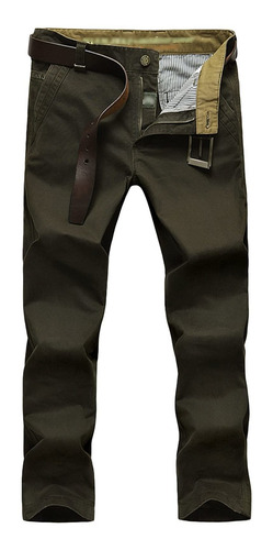 Pantalon Algodon Casual Ajuste Relajado Para Hombre