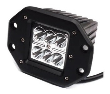 Faros 6 Led 18w Embutir Bumper Auto Moto Off Road 4x4 Utv