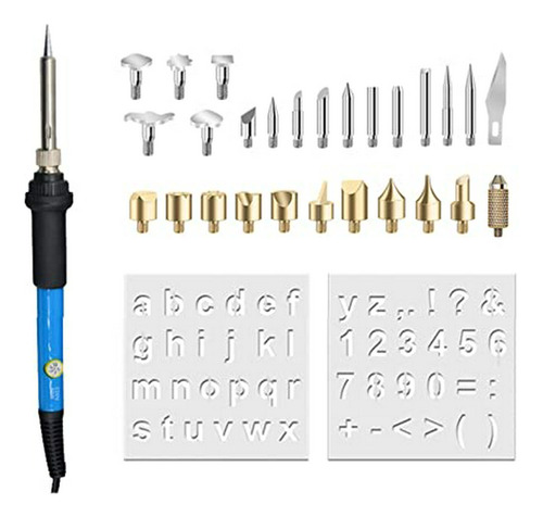 Kit De Pirograbado Con Temperatura Ajustable Y 27 Puntas De