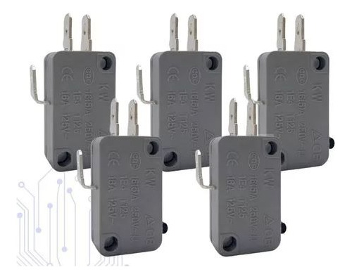 Kit 10 Peças - Micro Chave P/ Microondas 16 Amp. 250 V 