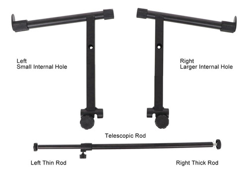 Soporte Para Teclado En L, Elevador Ajustable De 2 Alturas