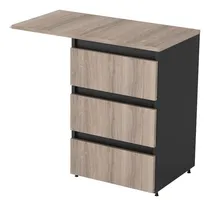 Comprar Cajonera Mueble Apoyo Escritorio 3 Cajones Melamina 18mm + + Color Negro - Báltico