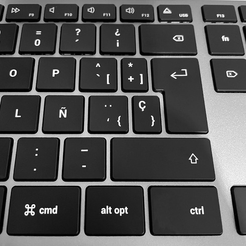 Imagen 5 de 8 de Teclado bluetooth Satechi Slim X3 Bluetooth Backlit Keyboard QWERTY español España color space gray