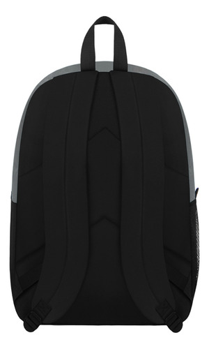 Mochilas Escolares Marca East West Ligera 5 Bolsillos Porta Botella Color Charcoal Diseño De La Tela Lisa