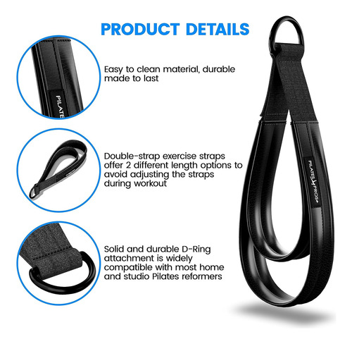 Corias De Reformador De Pilates, Correas De Doble Bucle Cubi