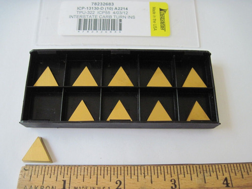 (qty 10) Interstate Tpu-322 Tpu160308 Icp55 Carbide Turn Jjh