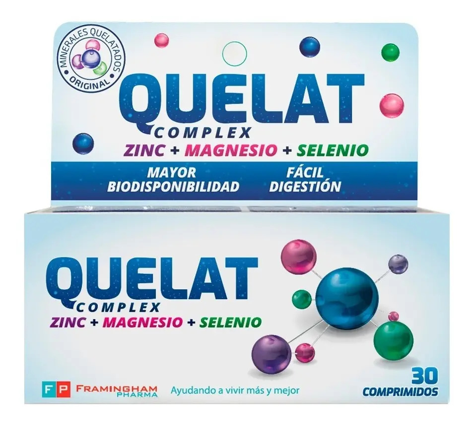 Quelat Complex Zinc + Magnesio + Selenio x 30 Comprimidos
