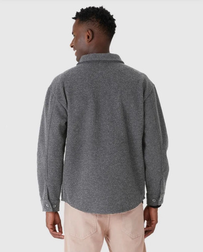 Casaco Masculino Estilo Camisa Lã Batida Malwee