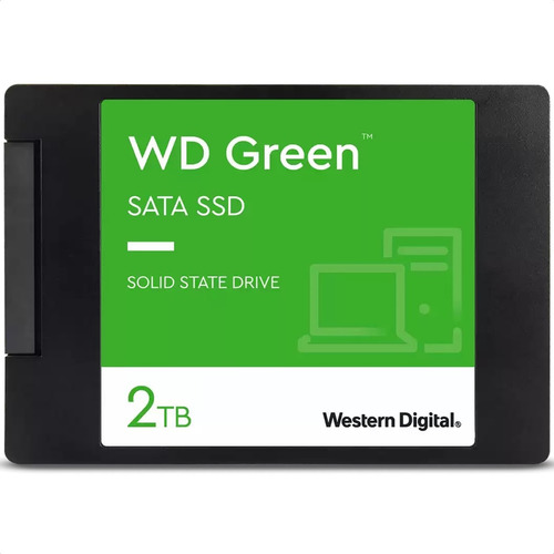 Disco sólido SSD interno Western Digital WD Green WDS200T2G0A 2TB negro