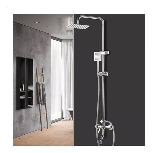 Columna Ducha Rectangular Con Monomando Ducha Telefono Taumm
