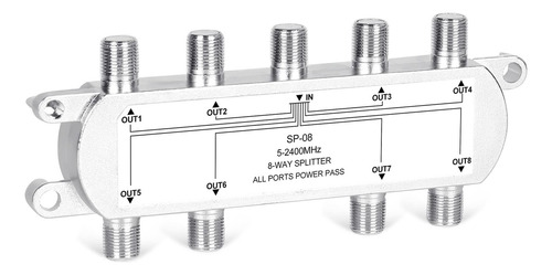 Newcare Divisor De Cable Coaxial Digital De 8 Vias 5-2400 Mh