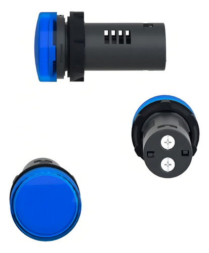 Letrero LED azul Schneider 22 mm 24 vca/cc