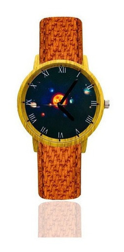 Reloj Sistema Solar Estilo Madera Tureloj