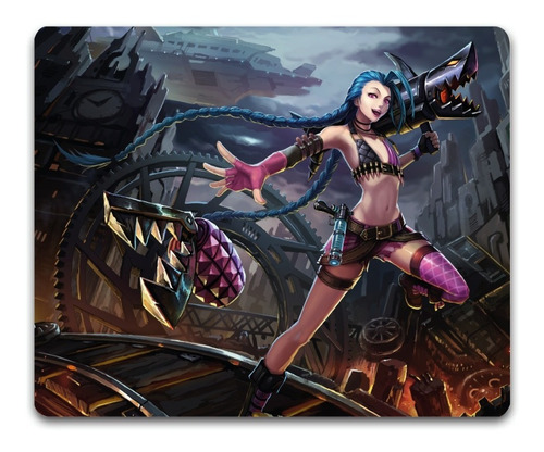 Mouse Pad Antideslizante Jinx League Of Legends Lol 22x18cm