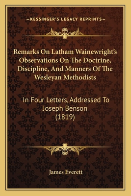 Libro Remarks On Latham Wainewright's Observations On The...