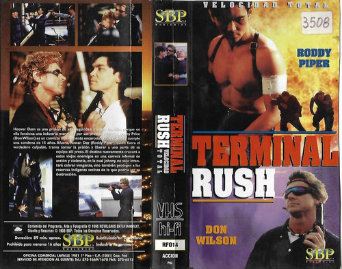 Terminal Rush Vhs Don The Dragon Wilson Michael Anderson 