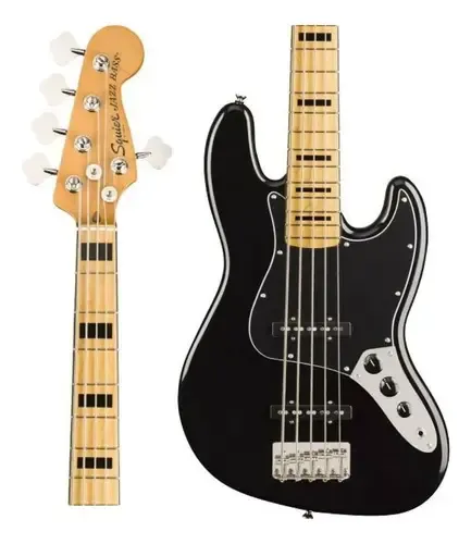 Baixo Fender Squier Classic Vibe 70s Jazz Bass V Mn Black | Frete