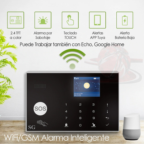 Imagen 2 de 10 de Alarma Touch Gsm App Inalambrica Alerta Celular Segiridad Casa Negocio Kit Sensores Vecinal Sistema