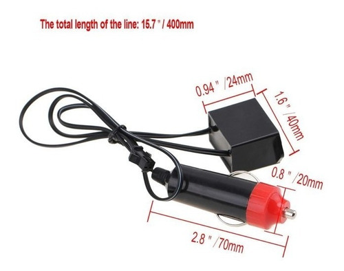 Cable Led Neón 3mt 12v Cigarrera Flexible Carro Moto Supli