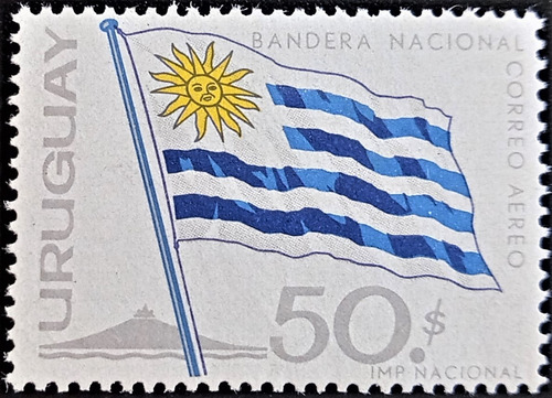 Uruguay, Sello Aéreo Yv A254 Bandera Nación 1965 Mint L19275