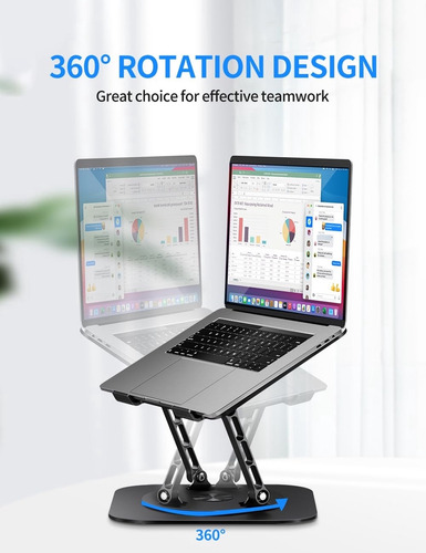 Soporte Ajustable Para Computadora Portatil Base Giratoria