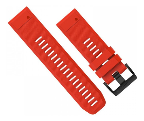 Imagem 3 de 5 de Pulseira Garmin Quickfit 26 Fenix 5x Plus Fenix 3 Vermelha