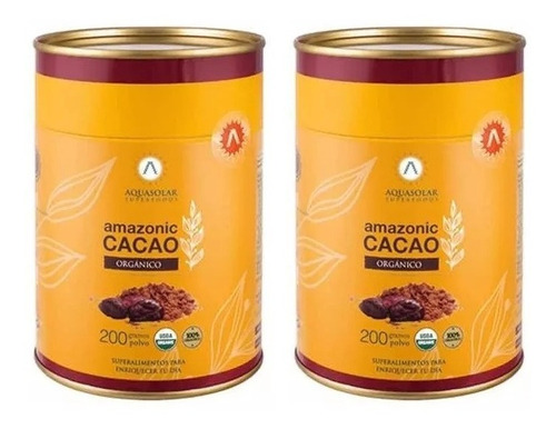 Pack 2 Cacao Polvo Organico Aq Certificado 400g 2x200