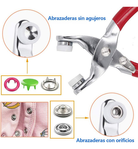 Pinza Kam Botón Presión Broche T5 11 Colores 804 Pcs