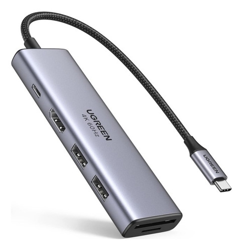 Adaptador Multipuertos 6 En 1 Ugreen Usb-c Pd100w Usb-a Hdmi