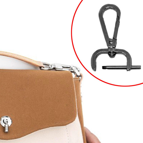 2 Fivela De Bolsa Com Fecho Giratório De Gancho De 3,2 Cm