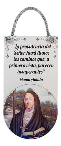Cuadro En Madera Con Imagen Y Oración De Mama Antula 15x8cm
